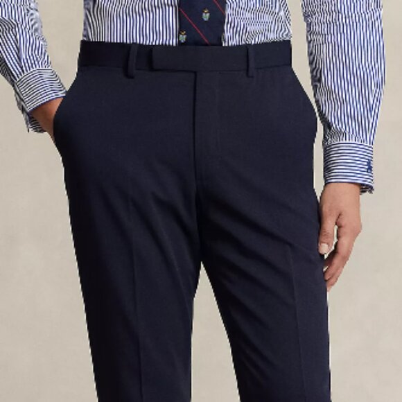 Lauren Ralph Lauren Men’s 38x32 Ultraflex Dress Pants Slacks Navy Blue Soft NWT - Picture 1 of 5